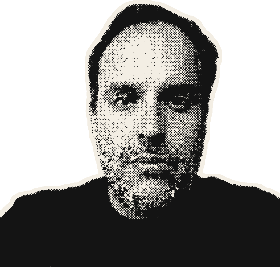 Martín Endara, halftone portrait